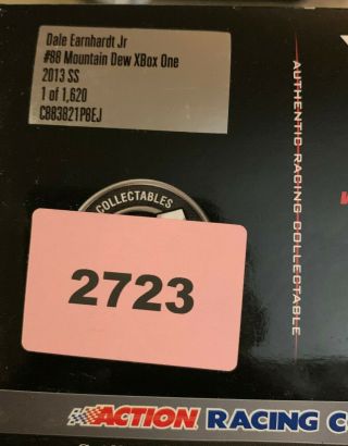 RARE 2013 DALE EARNHARDT JR MOUNTAIN DEW XBOX ONE CHEVROLET SS 1/1620 (2723) 2