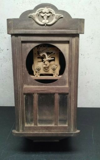 Antique Wall Clock Case For Restore