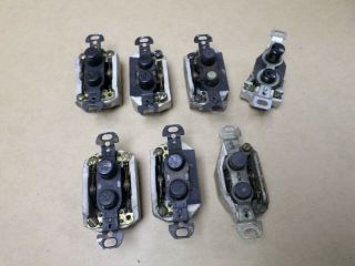7 Vintage Antique Push Button Wall Switches