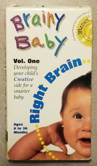 Brainy Baby Vhs Volume 1 Right Brain Child Development Ages 6 - 36 Months Rare