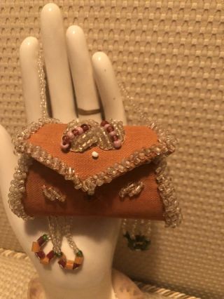 Vintage Antique 1900 - 1910 Native American Iroquois Beaded Purse