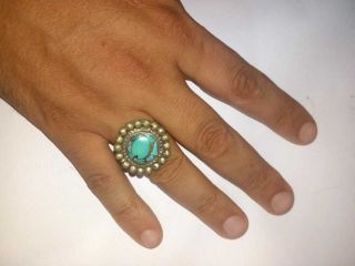 Extremely Rare Ancient Viking Turquoise Old Ring Bronze - Metal Artifact Museum