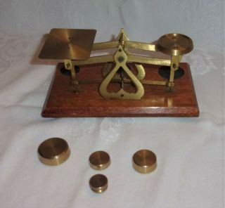 ANTIQUE VINTAGE OLD GOLDSMITH JEWELLER BALANCE BEAM SCALE MADE IN ENGLAND 2