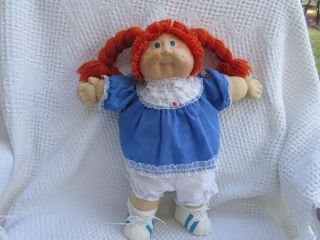 Vintage Cabbage Patch Doll Red Hair/blue Eyes,  Freckles,  Outfit & Shoes