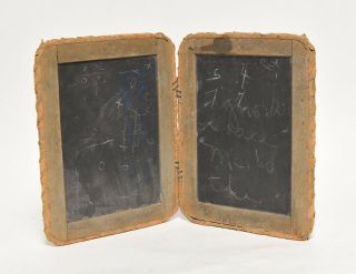 Rare Vintage Folding Childrens School Slate Chalkboard 4 Writing Surfaces
