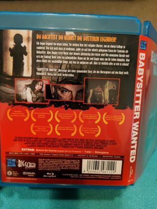 Babysitter Wanted (Blu - ray,  2019) Region English audio RARE HORROR 3