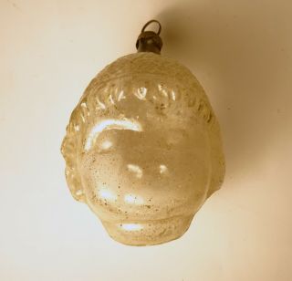 Antique Blown Glass Ornament Angel Or Choirboy Head