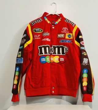 Chase Authentic Drivers Line Kyle Busch M&ms Nascar Jacket Rare Red Size Xl