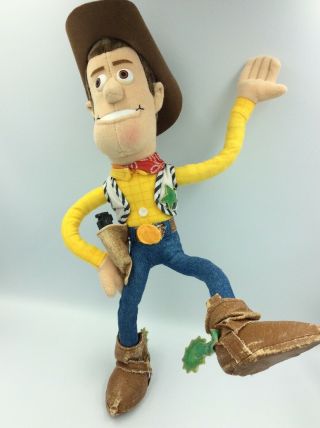 Vintage Disney Pixar Toy Story Woody 18” Doll Articulated Rare Plush