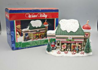 Winter Valley 7 - Eleven 7 - 11 Village Store Lighted Htf Very Rare Christmas