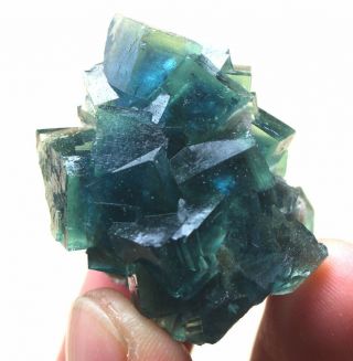35.  2g Rare Transparent Green Fluorite Phantom Crystal Mineral Specimen/c​hina