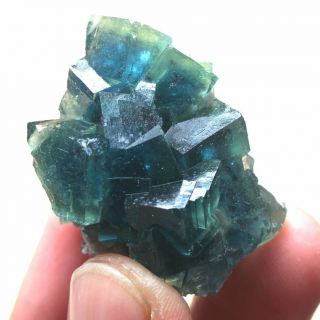 35.  2g Rare Transparent Green Fluorite phantom Crystal Mineral Specimen/C​hina 2