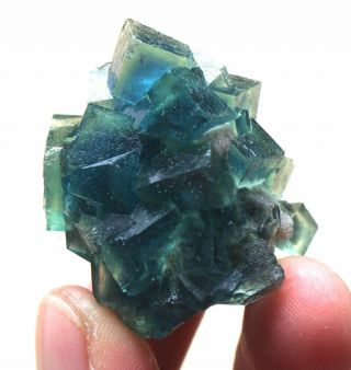 35.  2g Rare Transparent Green Fluorite phantom Crystal Mineral Specimen/C​hina 3