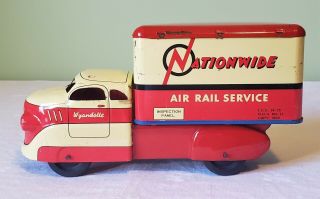 Wyandotte Toys Gmc Shark - Nose Cab Nationwide Air Rail Service Box Truck V Rare