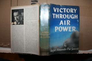 1942 Victory Through Air Power Book Major Alexander P.  De Seversky Rare