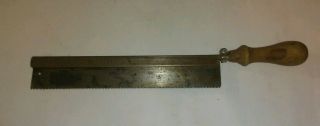 Vintage Antique Dovetail Saw 10 " Blade Very Sharp Collectible Tool