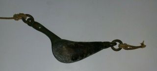 Vintage Antique 1 Lb 3 Oz Banana Shape Weight Fishing Trolling Bronze And Lead