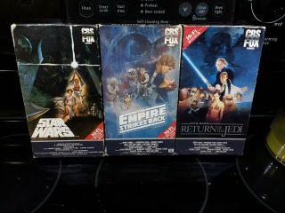 Rare Star Wars Empire Jedi Trilogy Hi Fi Red Label Cbs Fox Uncut Vhs