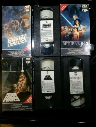 Rare Star Wars Empire Jedi Trilogy HI FI Red Label CBS Fox Uncut Vhs 2
