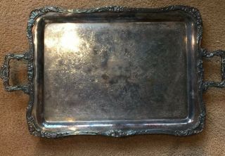 Wm Rogers Large Silver Plate Tray 292 - Antique / Vintage