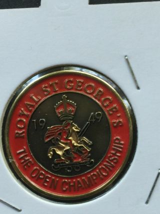 Golf,  1949 British Open Golf Ball Marker,  1 " Coin,  Rare,