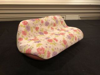 Vintage 1977 Barbie Dream House Pink Floral Couch