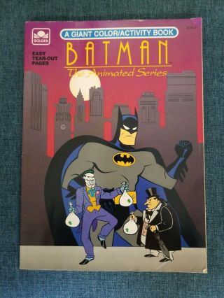 Golden Book: Batman : The Animated Series - Coloring Book 1993 Rare
