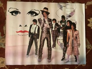 Prince Purple Rain (group Shot) Rare Promotional Poster From 1984