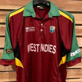 Rare Mens Slazenger West Indies 2007 Cricket World Cup Jersey Xl