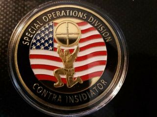 Rare U.  S.  Secret Service Counter Sniper Team Challenge Coin Leo