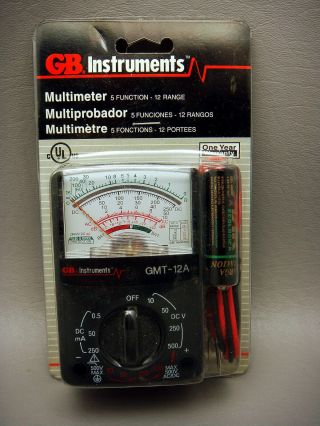 Vintage Gb Instruments Gmt 12a Multimeter 5 Function 12 Range Old Stock