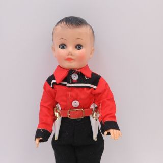 Vintage Vogue Rubber Doll - Red Cowboy Outfit w/ Holsters and Sleepy Eyes 2