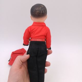 Vintage Vogue Rubber Doll - Red Cowboy Outfit w/ Holsters and Sleepy Eyes 3