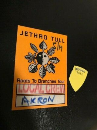 (( (jethro Tull)) ) Backstage Pass And Guitar Pick ( (rare))