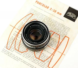 M42 Rare Prime Lens Carl Zeiss Jena Pancolar 50mm F/2 1:2.  0 Pancolar 2/50 1q