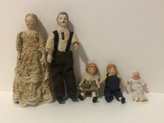 Dollhouse Vintage Porcelain Family