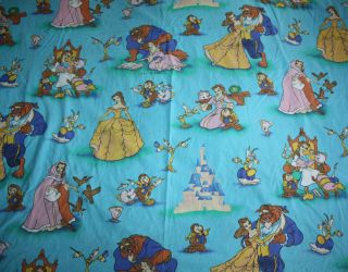 Rare Vintage Disney Cti Beauty & The Beast Duvet Cover