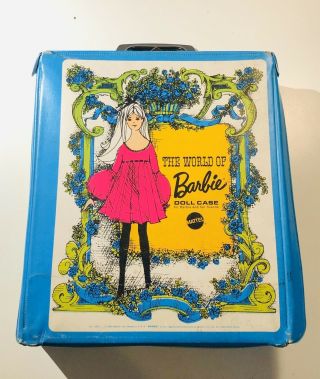 Vintage 1968 The World Of Barbie Doll Case & Doll & Accessories Look
