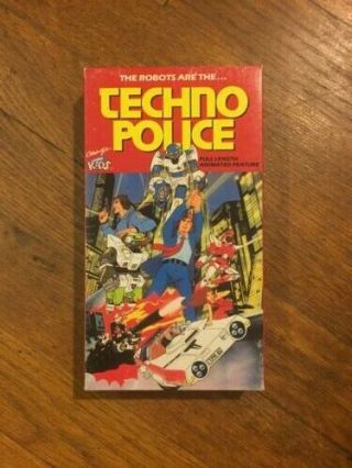 Techno Police Vhs 1982 Full Length Animated Feature Film Anime Toho Rare Oop