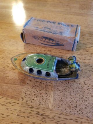 Antique Toy Lithi - Pon - Pon Toy Boat Japan No.  D