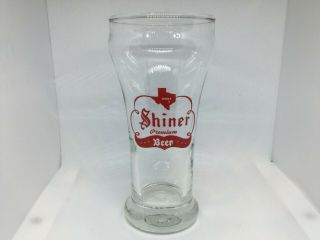 Shiner Premium Beer Glass Texas Vintage Rare Glass