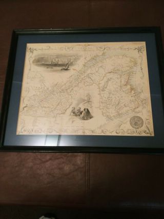 Antique Map Of East Canada And Brunswick (framed) 16 3/4 Wide × 13 3/4 " High