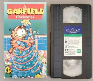 A Garfield Christmas - Vhs Video Tape - 1980 1991 Rare Cbs Fox Cartoon Holiday
