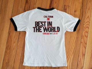 Rare Wwe Cm Punk Best In The World Chicago 7 - 17 - 11 T Wrestling Shirt Mitb Wwf
