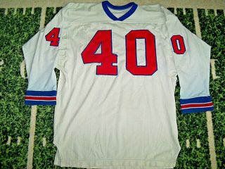 Vtg Old Game Worn Football Jersey High School College With Numerous Repairs