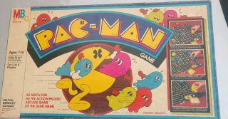 Vintage Milton Bradley Pac - Man Board Game Rare 1982 4216 Complete