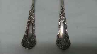 Antique WM ROGERS Victorian Silverplate Salad Serving Spoon Fork Set YALE 1894 2