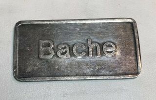 Bache 1oz.  999 Silver Bar Vintage And Very Rare