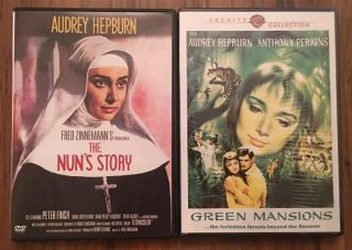 The Nun’s Story/green Mansions/rare/audrey Hepburn/drama/romance/adventure