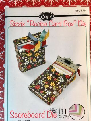 Sizzix Eileen Hull Scoreboard Die: " Recipe Card Box "  Retired/rare